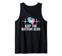 Expectant Mother KEEP THE RHYTHM ALIVE Funny Soon to be Mom Tank Top