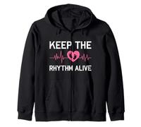 Expectant Mother KEEP THE RHYTHM ALIVE Funny Soon to be Mom Zip Hoodie