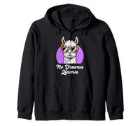Expectant Mother NO DRAMA LLAMA Funny Soon to be Mom Zip Hoodie