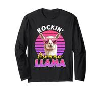 Expectant Mother Rockin' Mama Llama Funny Soon to be Mom Long Sleeve T-Shirt