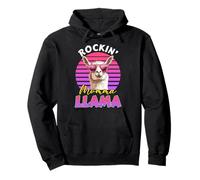 Expectant Mother ROCKIN' MAMA LLAMA Funny Soon to be Mom Pullover Hoodie