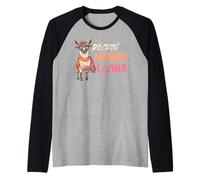 Expectant Mother Rockin' Mama Llama Funny Soon to be Mom Raglan Baseball Tee