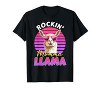 Expectant Mother Rockin' Mama Llama Funny Soon to be Mom T-Shirt