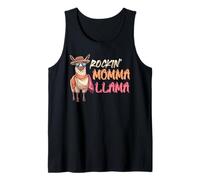 Expectant Mother Rockin' Mama Llama Funny Soon to be Mom Tank Top