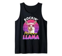 Expectant Mother Rockin' Mama Llama Funny Soon to be Mom Tank Top