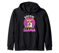 Expectant Mother ROCKIN' MAMA LLAMA Funny Soon to be Mom Zip Hoodie