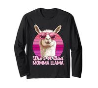 Expectant Mother She's A Bad Momma Llama Funny Soon Mother Long Sleeve T-Shirt