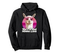 Expectant Mother SHE'S A BAD MOMMA LLAMA Funny Soon Mother Pullover Hoodie