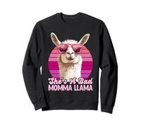 Expectant Mother SHE'S A BAD MOMMA LLAMA Funny Soon Mother Sweatshirt