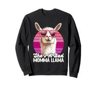 Expectant Mother SHE'S A BAD MOMMA LLAMA Funny Soon Mother Sweatshirt