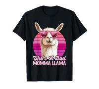 Expectant Mother SHE'S A BAD MOMMA LLAMA Funny Soon Mother T-Shirt
