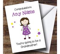 Expecting A Grandchild New Grandmother Personalised Pregnancy Card - Congratulations On Your Pregnancy Card, New Baby On The Way Card