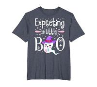 Expecting A Little Boo Maternity Halloween T-Shirt, Men's Big and Tall, Heather Blue, 5X Tall