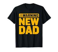 Expecting Dad Warning Label Sleep Deprived New Humor T-Shirt