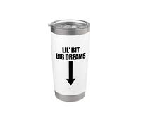 Expecting Mother Lil Bit Big Dreams Funny Pregnancy Stainless Steel Insulated Tumbler