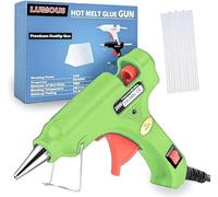 EXPECTRO Hot Glue Gun UK Plug Mini Heats Up, Super Glue Gun for Crafts with 50Pcs Glue Sticks (100mm x 7mm), Hobby, Craft, Home Repairs, Fabric, Card ON-Off Switch for DIY Arts (Green Glue Gun)
