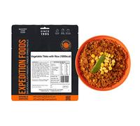 Expedition Foods Vegetable Tikka with Rice | Freeze-Dried Camping & Hiking Food | Double Serving | 1000kcal Meal