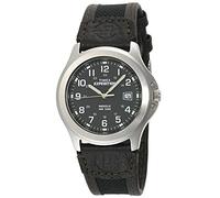 Expedition Men's Quartz Watch with Grey Dial Analogue Display and Brown Leather Strap