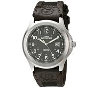 Expedition Men's Quartz Watch with Grey Dial Analogue Display and Brown Leather Strap