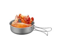 Expedition Pot Equipment - Flexible Grip Vessel, Mountaineering Culinary Accessories, Portable Steak Hardware, Sturdy Wilderness Dining Tool | for Trekking Excursion Picnic Park Beach Fo