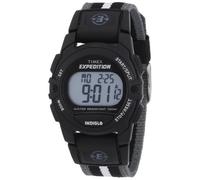 Expedition Timex Women's Quartz Strap Watch with LCD Dial Chronograph Display and Black Fabric and Canvas