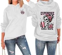 Expensive And Difficult Hoodie, Expensive And Talks Back Hoodie, Expensive Difficult And Talks Back, Unisex White