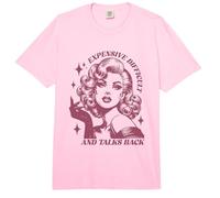 Expensive Difficult and Talks Back Sarcasm Pun Funny Quote Comfort Colors Adult Heavyweight T-Shirt