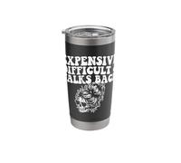 Expensive Difficult and Talks Back Skeleton Messy Bun Stainless Steel Insulated Tumbler