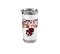Expensive Difficult and Talks Back Skeleton Messy Bun Stainless Steel Insulated Tumbler
