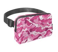 Experience Comfort and Convenience with our Running Waist Pack, The Essential Fanny Bag for Travelers, Pink Camouflage Pattern