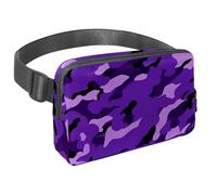 Experience Comfort and Versatility with our Running Waist Pack, The Must-Have Fanny Bag for Your Adventures, Purple Camouflage Pattern