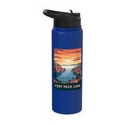 Experience Fort Peck Lake Untamed Wilderness Beauty Every Stainless Steel Insulated Water Bottle