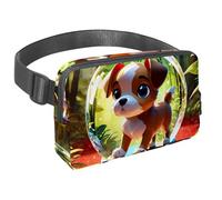 Experience Freedom and Convenience with Our Travel Waist Pack for Men and Women, The Stylish Fanny Bag with Adjustable Strap for Walking, Hiking, and Cycling, Dog Crystal Ball