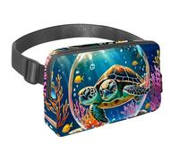 Experience The Freedom of Travel, Our Travel Waist Pack is The Ultimate Crossbody Bag for Running, Walking, Hiking, and Cycling, Ideal for Men and Women, Turtle Crystal Ball