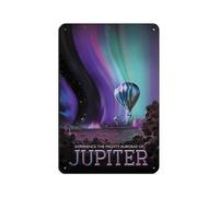 Experience The Mighty Auroras of Jupiter Retro Poster Metal Tin Sign Chic Art Retro Iron Painting Bar People Cave Cafe Family Garage Poster Wall Decoration 8x12inch(20x30cm)