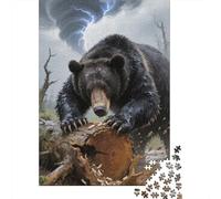 Experience The Wonder of Black Bear - 1000 Piece Wooden Jigsaw Puzzle for A Mind-Bending Challenge - Fun for The Whole Family