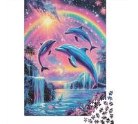 Experience The Wonder of Dolphin - 1000 Piece Wooden Jigsaw Puzzle for A Mind-Bending Challenge - Fun for The Whole Family