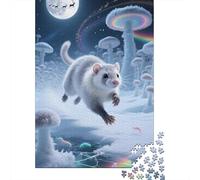 Experience The Wonder of Ferret - 1000 Piece Wooden Jigsaw Puzzle for A Mind-Bending Challenge - Fun for The Whole Family