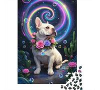 Experience The Wonder of French Bulldog - 1000 Piece Wooden Jigsaw Puzzle for A Mind-Bending Challenge - Fun for The Whole Family
