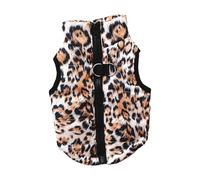 Experience Ultimate Comfort Suitable Size Winter Pet Clothes Polyester Small Dog And Cat Padded Winter Clothing Dog Coat Leopard print L