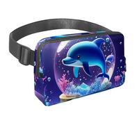 Experience Ultimate Comfort with our Travel Waist Pack, The Multi-Purpose Fanny Bag with Adjustable Strap, Perfect for Hiking and Cycling, Dolphin Crystal Ball
