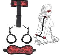 Experience Ultimate Pleasure: BDSM Sex Bondage Set - Adjustable Collar, Handcuffs, Blindfold, and More for Couples' Erotic Adventures