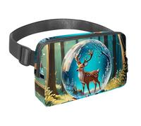 Experience Unmatched Convenience and Comfort with Our Travel Waist Pack for Men and Women, The Essential Fanny Bag with Adjustable Strap for Walking, Hiking, and Cycling, Deer Crystal Ball