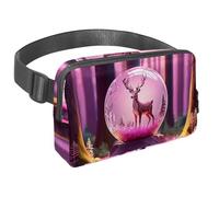 Experience Unmatched Versatility with Our Travel Waist Pack for Men and Women, The Stylish Fanny Bag with Adjustable Strap for Walking, Hiking, and Cycling, Deer Crystal Ball