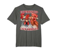 Experienced Cock Handler Funny Poultry Farming Pun Meme T-Shirt