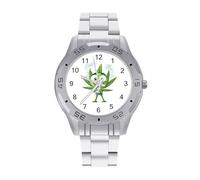 Experiment and Weeds Trendy Wrist Watches for Men Classic Business Stainless Steel Band Quartz Watch