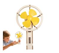 Experiment Electric Fan Toy - Wood, 10x18cm | Handheld Kids Electric Fan, DIY Assembly Kit | Educational STEM Toy For Boys And Girls Ages 7-14, Ideal For Learning, And Party Favors
