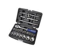 Expert 1/2"D Metric Socket And Accessory Set 22 Piece Chrome Hex BRIE032900B