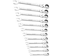 Expert by Facom E111102 12 Piece Flexible Head Ratcheting Spanner Set 8-19mm
