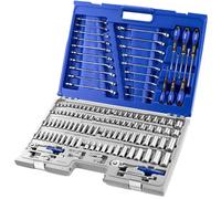 Expert by Facom 126 Piece Combination Drive Socket and Spanner Set Metric and Imperial Combination